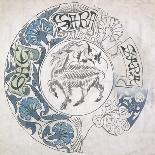 Dragon' Design for a Tile (W/C on Paper)-William De Morgan-Giclee Print