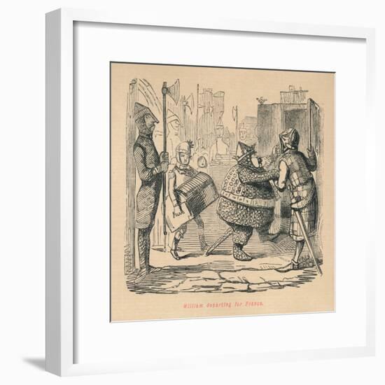 'William departing for France', c1860, (c1860)-John Leech-Framed Giclee Print