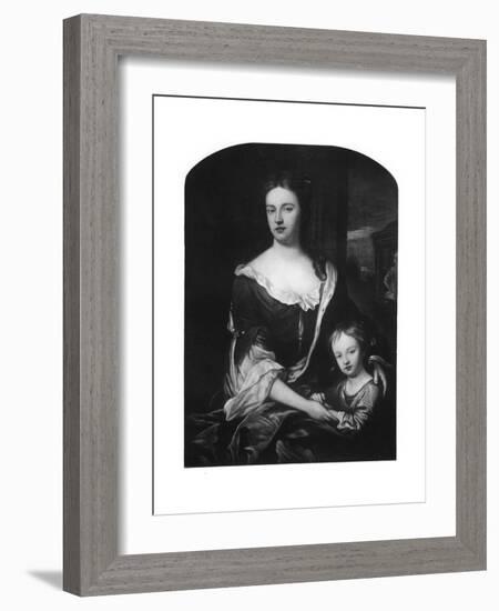 William, Duke of Gloucester, with His Mother, Queen Anne-Godfrey Kneller-Framed Giclee Print