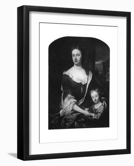 William, Duke of Gloucester, with His Mother, Queen Anne-Godfrey Kneller-Framed Giclee Print