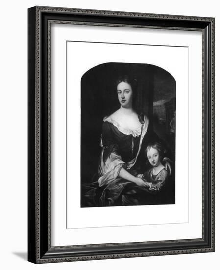 William, Duke of Gloucester, with His Mother, Queen Anne-Godfrey Kneller-Framed Giclee Print