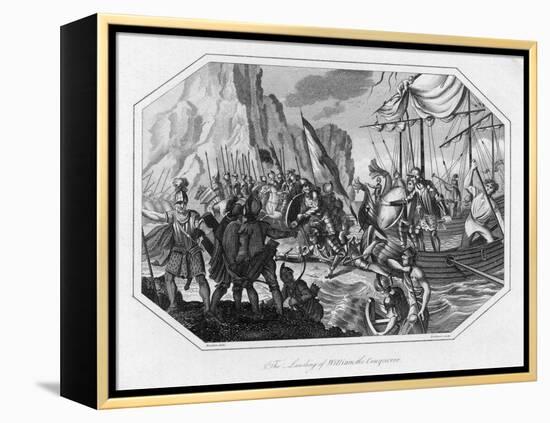 William Duke of Normandy Lands at Pevensey and Prepares to Become William the Conqueror-Rick Tomlinson-Framed Stretched Canvas