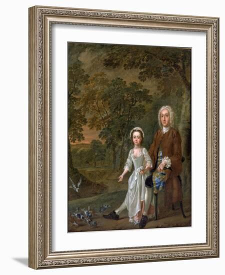 William Ellis and His Daughter Elizabeth, C.1745-Francis Hayman-Framed Giclee Print