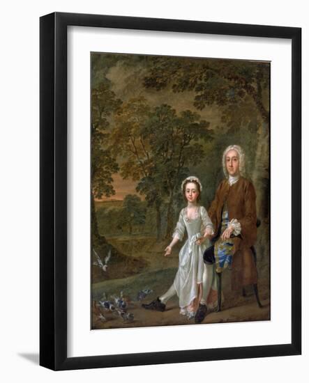 William Ellis and His Daughter Elizabeth, C.1745-Francis Hayman-Framed Giclee Print