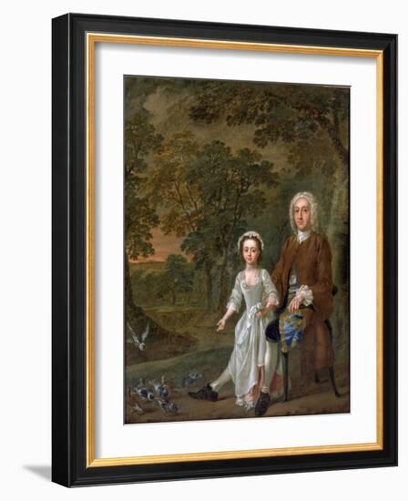 William Ellis and His Daughter Elizabeth, C.1745-Francis Hayman-Framed Giclee Print