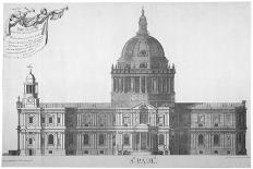 South Elevation of St Paul's Cathedral, City of London, 1702-William Emmett-Premier Image Canvas