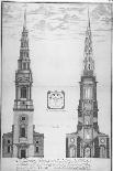 St Bride's Church, Fleet Street, City of London, 1700-William Emmett-Laminated Giclee Print