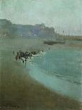 Beach at Dusk, St Ives Harbour, c.1895-William Evelyn Osborn-Framed Giclee Print