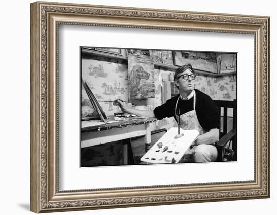 William F. Buckley Painting at the Buckley Estate, 1970-Alfred Eisenstaedt-Framed Photographic Print