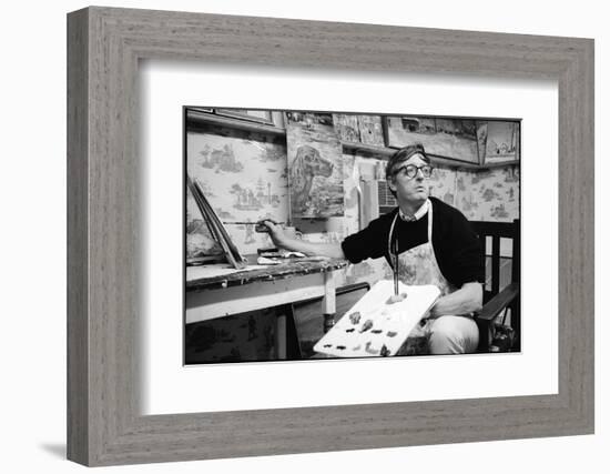 William F. Buckley Painting at the Buckley Estate, 1970-Alfred Eisenstaedt-Framed Photographic Print