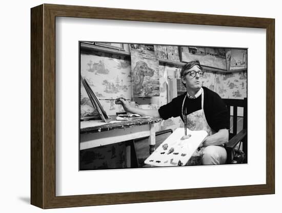 William F. Buckley Painting at the Buckley Estate, 1970-Alfred Eisenstaedt-Framed Photographic Print