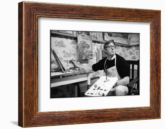 William F. Buckley Painting at the Buckley Estate, 1970-Alfred Eisenstaedt-Framed Photographic Print