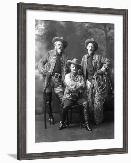 William F. Cody with 'Pawnee Bill' and 'Buffalo Jones', C.1900-10-null-Framed Photographic Print