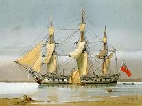 A 74 Gun Royal Navy Ship of the Line, C1794 (C1890-C189)-William Frederick Mitchell-Giclee Print