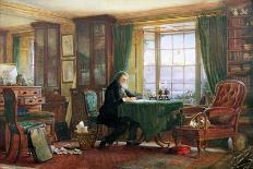 John Ruskin in His Study at Brantwood, Cumbria, 1882-William Gersham Collingwood-Giclee Print