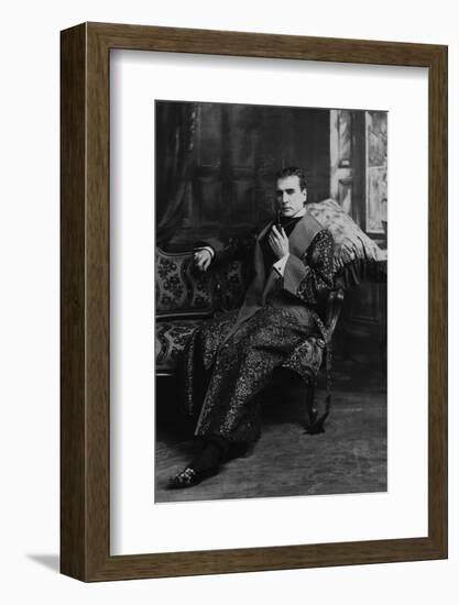 William Gillette as Sherlock Holmes, Ca. 1899-null-Framed Photographic Print