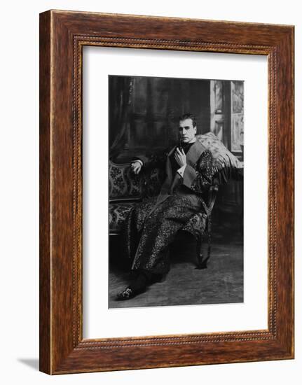 William Gillette as Sherlock Holmes, Ca. 1899-null-Framed Photographic Print