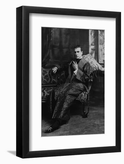 William Gillette as Sherlock Holmes, Ca. 1899-null-Framed Photographic Print