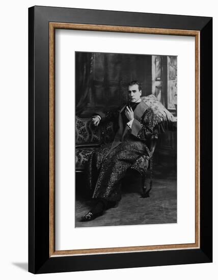 William Gillette as Sherlock Holmes, Ca. 1899-null-Framed Photographic Print