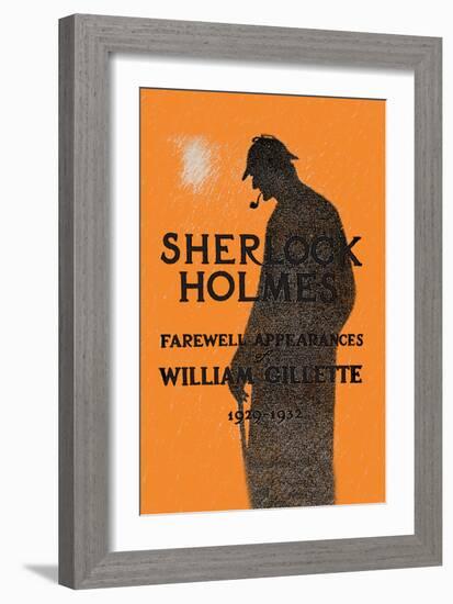 William Gillette as Sherlock Holmes: Farewell Appearance-null-Framed Premium Giclee Print