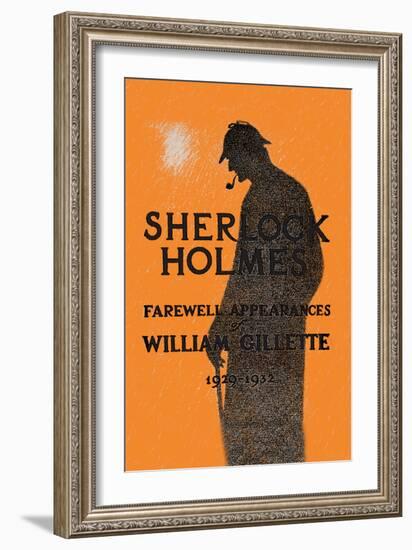 William Gillette as Sherlock Holmes: Farewell Appearance-null-Framed Art Print