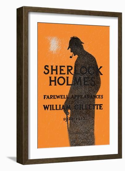 William Gillette as Sherlock Holmes: Farewell Appearance-null-Framed Art Print