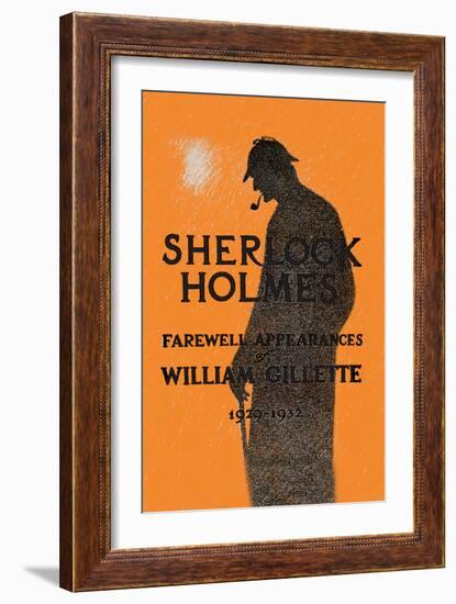 William Gillette as Sherlock Holmes: Farewell Appearance-null-Framed Art Print