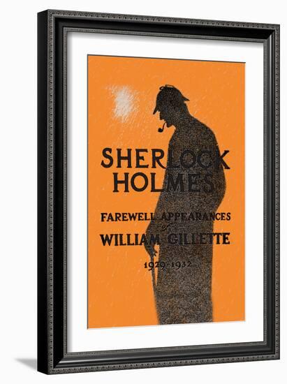 William Gillette as Sherlock Holmes: Farewell Appearance-null-Framed Art Print