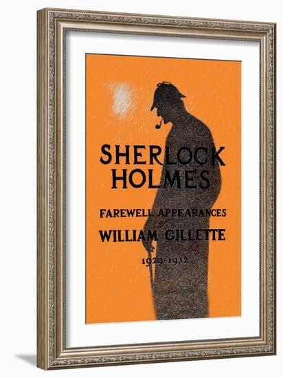 William Gillette as Sherlock Holmes: Farewell Appearance-null-Framed Premium Giclee Print
