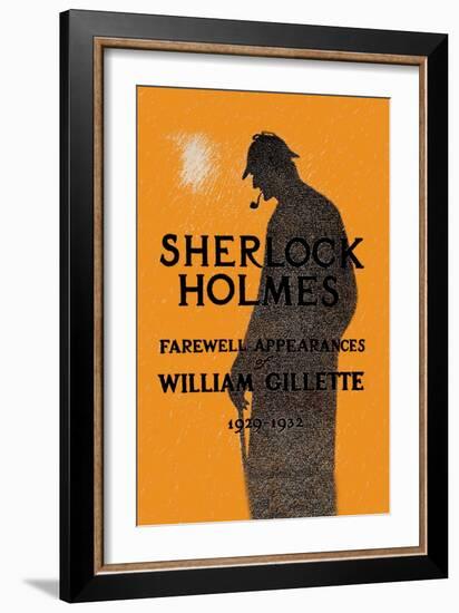 William Gillette as Sherlock Holmes: Farewell Appearance-null-Framed Premium Giclee Print