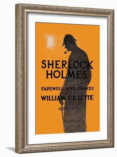 William Gillette as Sherlock Holmes: Farewell Appearance-null-Framed Art Print