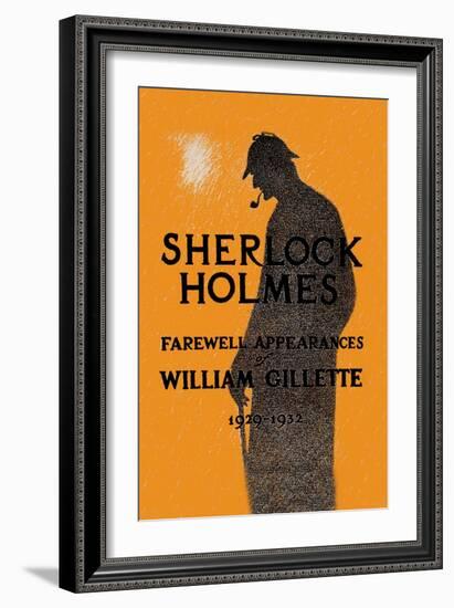 William Gillette as Sherlock Holmes: Farewell Appearance-null-Framed Art Print