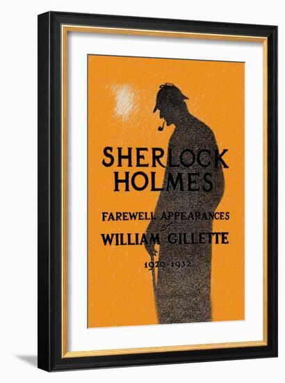 William Gillette as Sherlock Holmes: Farewell Appearance-null-Framed Art Print