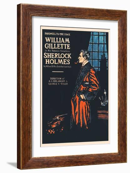 William Gillette as Sherlock Holmes: Farewell to the Stage-null-Framed Art Print