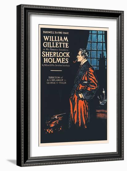 William Gillette as Sherlock Holmes: Farewell to the Stage-null-Framed Art Print