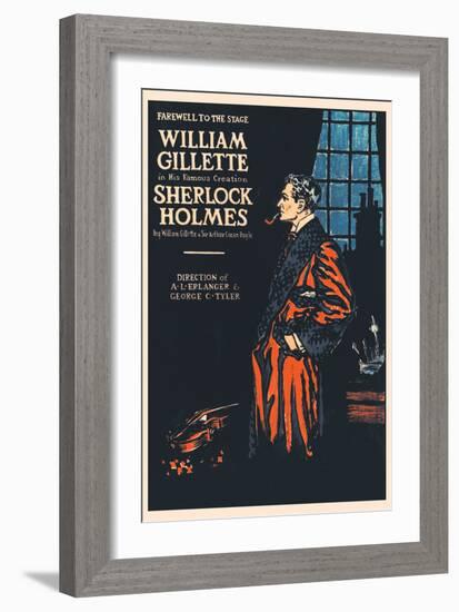 William Gillette as Sherlock Holmes: Farewell to the Stage-null-Framed Premium Giclee Print