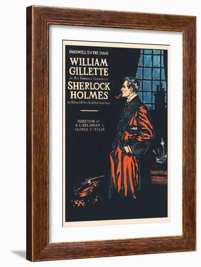 William Gillette as Sherlock Holmes: Farewell to the Stage-null-Framed Premium Giclee Print