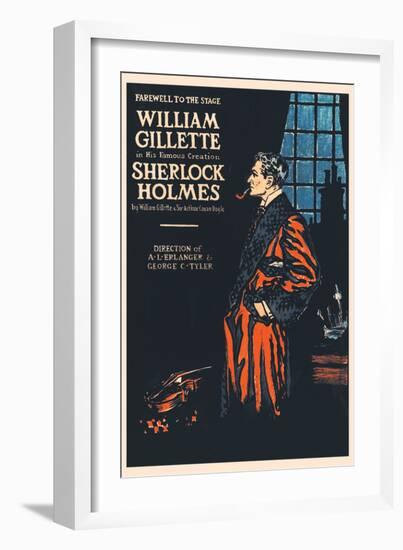 William Gillette as Sherlock Holmes: Farewell to the Stage-null-Framed Premium Giclee Print