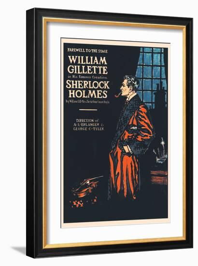 William Gillette as Sherlock Holmes: Farewell to the Stage-null-Framed Premium Giclee Print