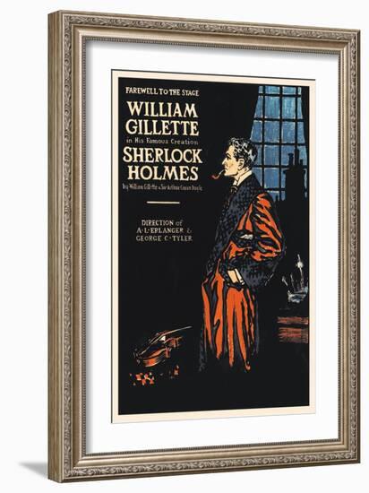 William Gillette as Sherlock Holmes: Farewell to the Stage-null-Framed Art Print