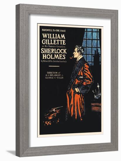 William Gillette as Sherlock Holmes: Farewell to the Stage-null-Framed Art Print