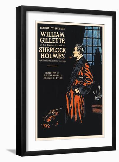 William Gillette as Sherlock Holmes: Farewell to the Stage-null-Framed Art Print
