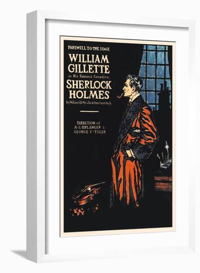 William Gillette as Sherlock Holmes: Farewell to the Stage-null-Framed Art Print