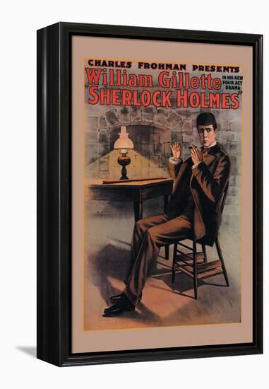 William Gillette as Sherlock Holmes-null-Framed Stretched Canvas