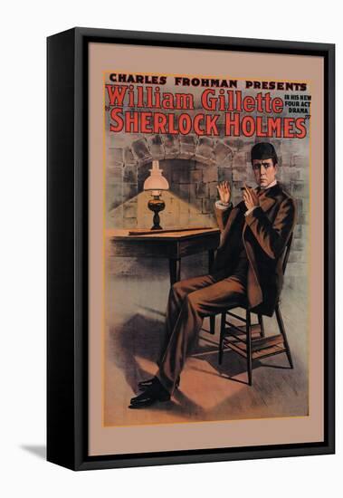 William Gillette as Sherlock Holmes-null-Framed Stretched Canvas