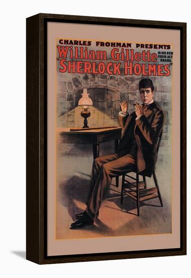 William Gillette as Sherlock Holmes-null-Framed Stretched Canvas