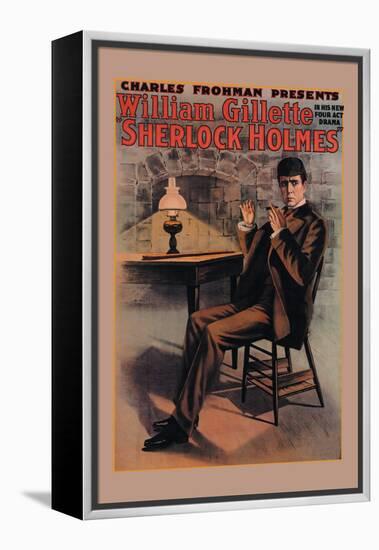 William Gillette as Sherlock Holmes-null-Framed Stretched Canvas