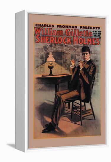 William Gillette as Sherlock Holmes-null-Framed Stretched Canvas