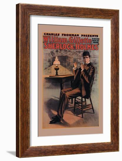 William Gillette as Sherlock Holmes-null-Framed Premium Giclee Print