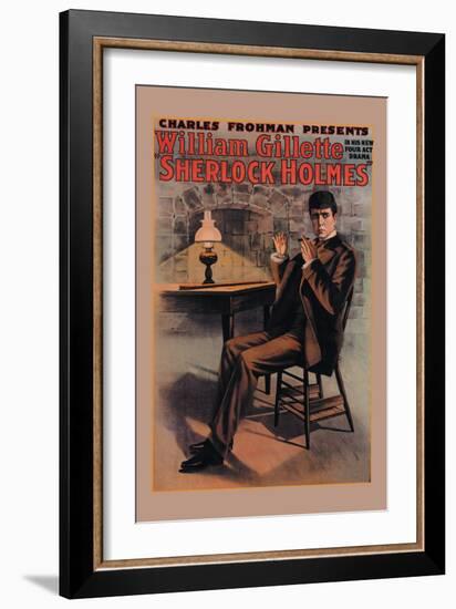 William Gillette as Sherlock Holmes-null-Framed Premium Giclee Print